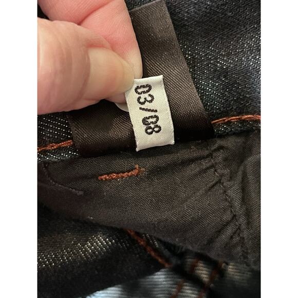 Express Jeans Stella Boot Cut Low Rise Dark Wash Stretch Shimmery Women's 8 Y2K - Picture 13 of 16